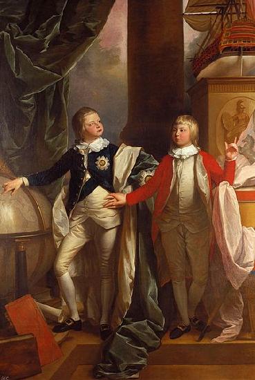 Benjamin West Prince Edward and William IV of the United Kingdom oil painting picture